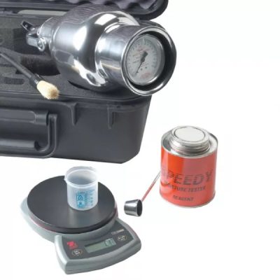 Medidor De Humedad Speedy, Tapa De 20 G. Completo Con Balanza Electrónica, Accesorios Y Maletín De Transporte