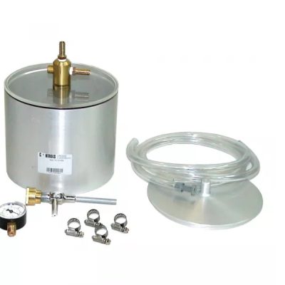 Piknómetro De Gran Tamaño Prueba De Arroz Bidón De Aluminio De 4500 Ml Cap, Equipado Con Vacuómetro, Acoplamiento Para Aplicación De Vacío.