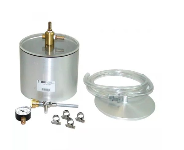 Piknómetro De Gran Tamaño Prueba De Arroz Bidón De Aluminio De 4500 Ml Cap, Equipado Con Vacuómetro, Acoplamiento Para Aplicación De Vacío.