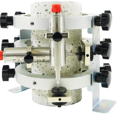 Dispositivo De Compresión Axial Para Cilindro De Diámetro 100X200 mm Completo Con Dos Transductores De Desplazamiento Ldt De Alta Precisión Y Recorrid